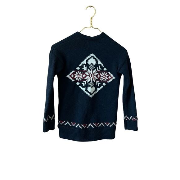 Abercrombie Kids Button Down navy blue Cardigan Sweater knit sz 9/10 - Picture 9 of 9